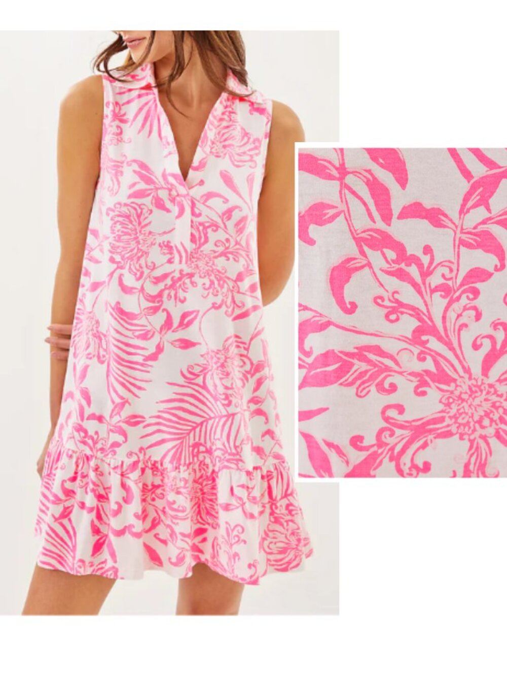 NWOT Lilly Pulitzer Riegan Dress Rousseau Pink Glisten in the Sun Large - Picture 2 of 10